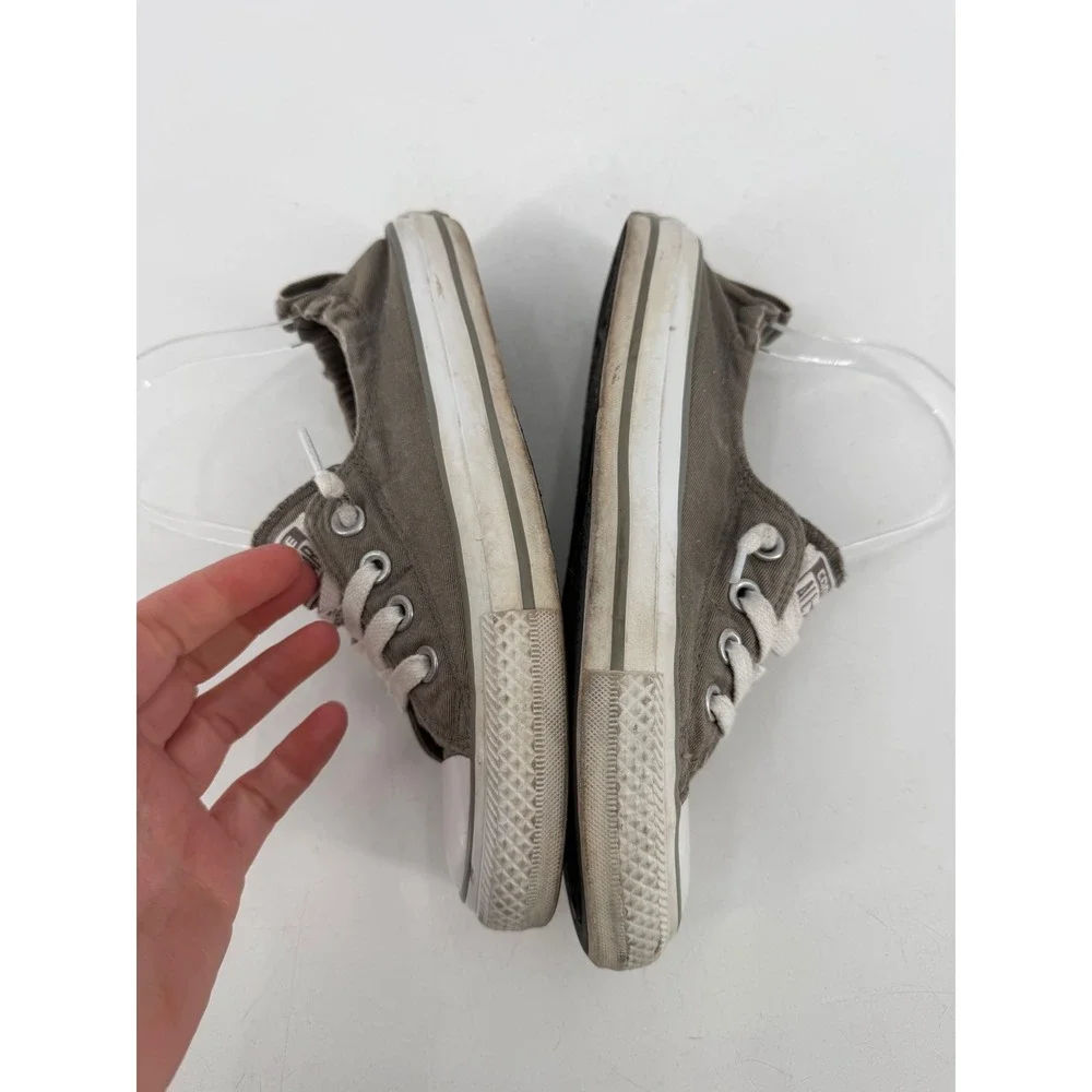 Converse Shoreline Slip On Women Size 5 Gray Canvas Low Top Gorpcore Casual - Picture 4 of 7